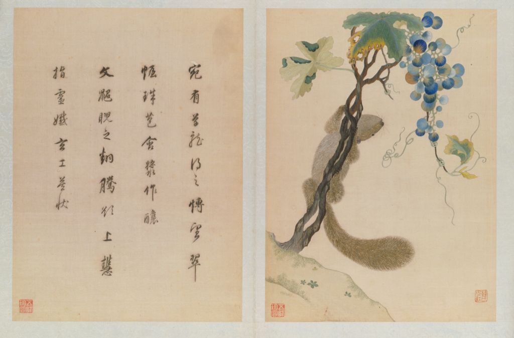 图片[1]-Han Ximeng’s Song and Yuan Dynasty Monuments Collection – Grape Squirrel-China Archive